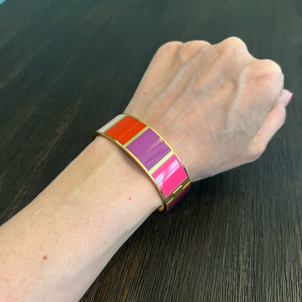 Kate Spade Fancy Meeting You Here Color Block Bracelet Bangle - Picture 5 of 9